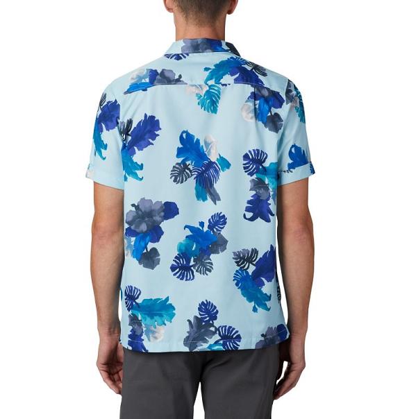 Columbia Outdoor Elements Shirts Blue For Men's NZ28657 New Zealand